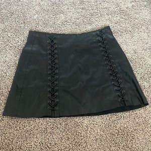 Zara black pleather skirt